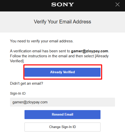 Шаг 6. Нажимаем "Already Verified"